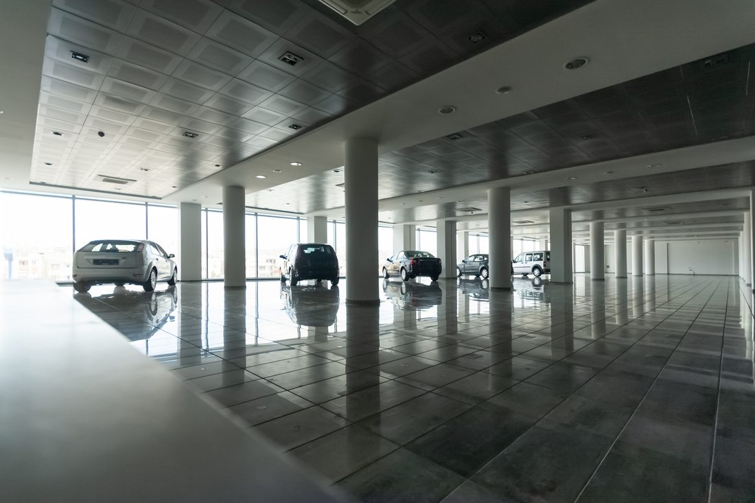 Polished concrete carpark flooring project in Auckland
