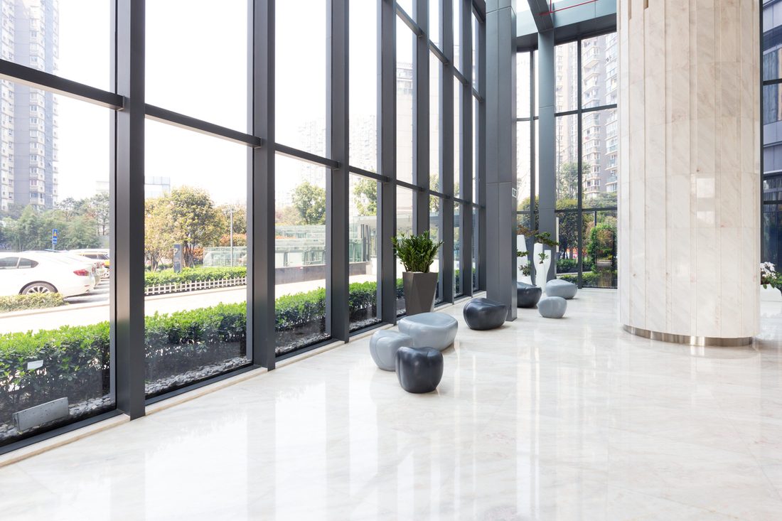 Polished concrete office floor in Auckland